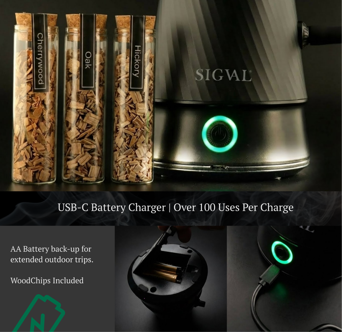 SIGVAL The Smoking Cube&trade; Cocktail Smoker and Magnetically Sealed Display