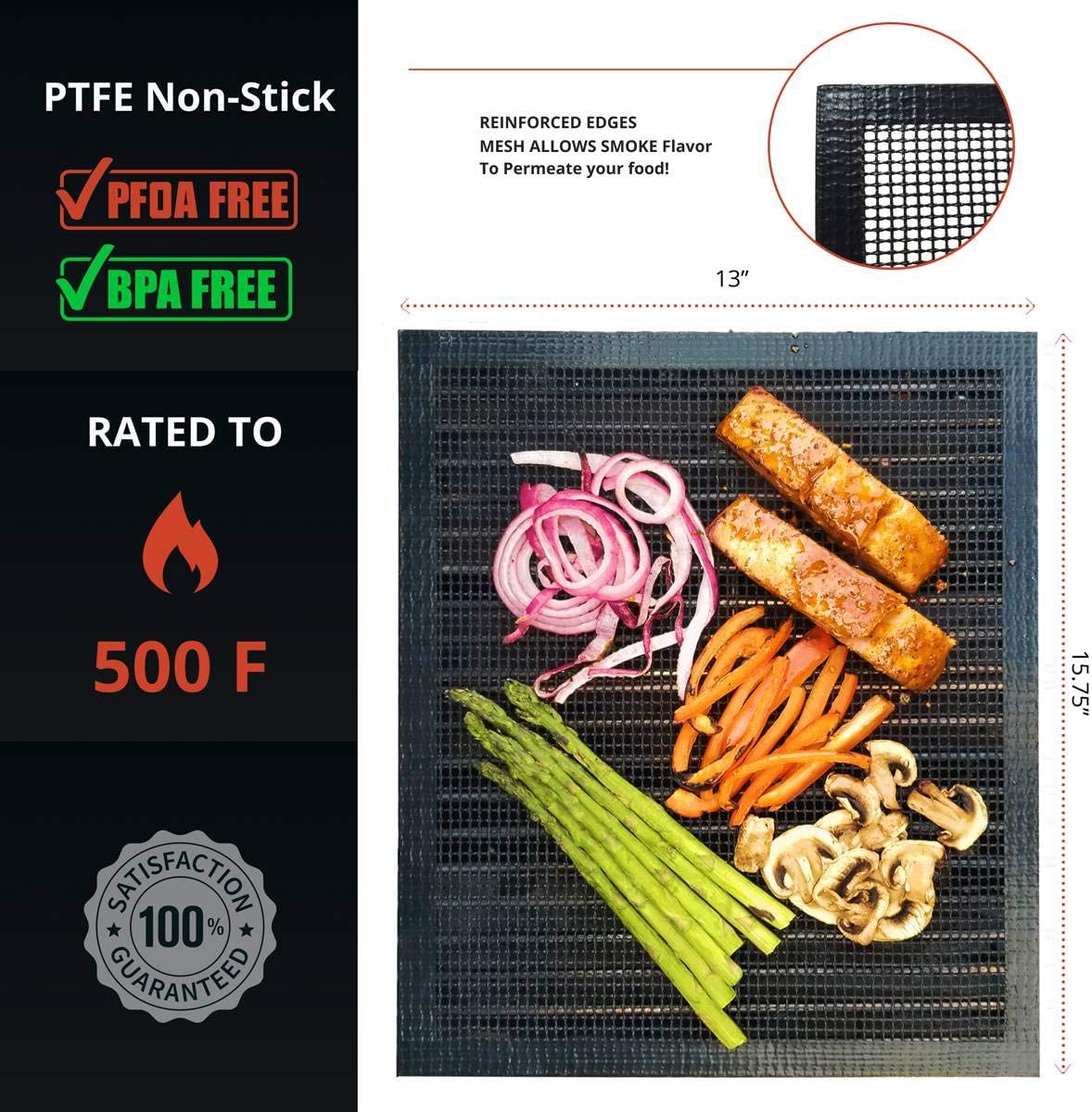 SIGVAL Mighty Mat - Non-Stick Grill Mesh Mats